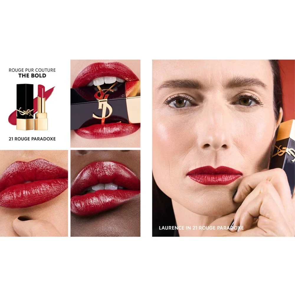 YSL Rouge Pur Couture The Bold Lipstick # 21 ROUGE PARADOXE  FULL SZ 3g  NEW